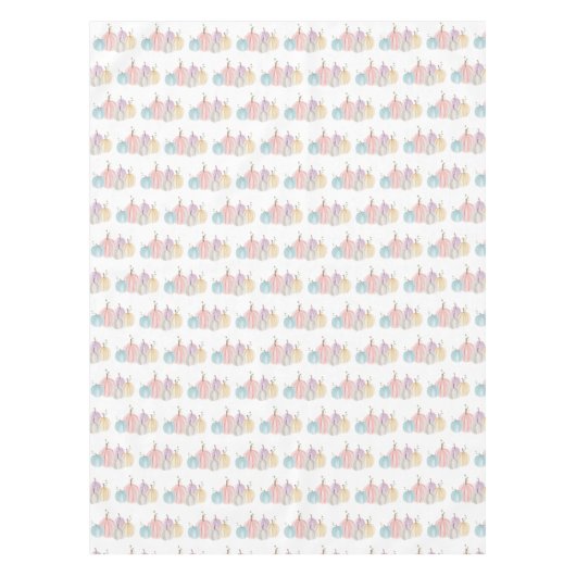 Niedliche Wasserfarbe Pastell Pumpkins Erntedank Tischdecke (Vorderseite)