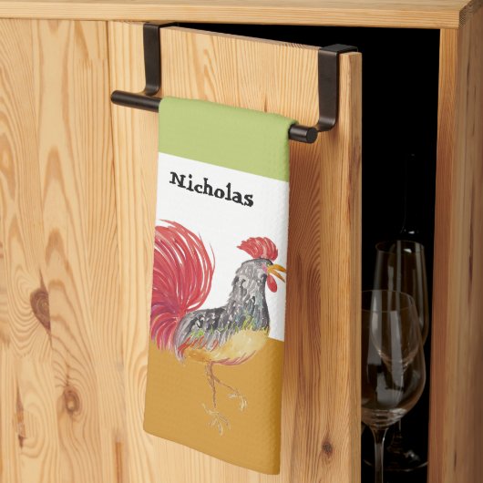 Niedliche Wasserfarbe Personalisiert Geschirrtuch (Drittel gefaltet)