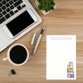 Niedliche Wasserfarbe Personalisierte Katze Liebha Post-it Klebezettel