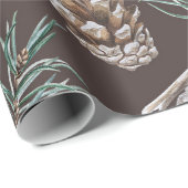 Niedliche Wasserfarbe Pineca Geschenkpapier (Rolleneckpunkt)