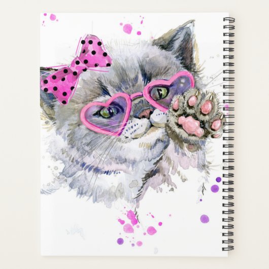 Niedliche Wasserfarbe Planer (Rückseite)