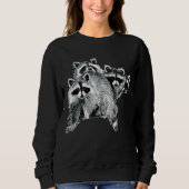 Niedliche Wasserfarbe Raccoon Tierfreude Kunst Sweatshirt (Vorderseite)