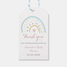 Niedliche Wasserfarbe Regenbogen Danke Baby Dusche