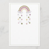 Niedliche Wasserfarbe Regenbogen Einfache Kinderdu Einladung (Rückseite)