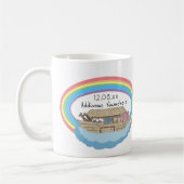 Niedliche Wasserfarbe Regenbogen Noah's Ark on Whi Kaffeetasse (Links)