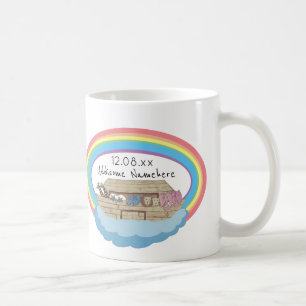 Niedliche Wasserfarbe Regenbogen Noah's Ark on Whi Kaffeetasse