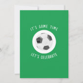 Niedliche Wasserfarbe Rookie Fußball Grün 2. Gebur Einladung (Rückseite)