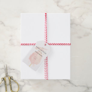 Niedliche Wasserfarbe Rosa Cotton Cotton Candy Bab Geschenkanhänger