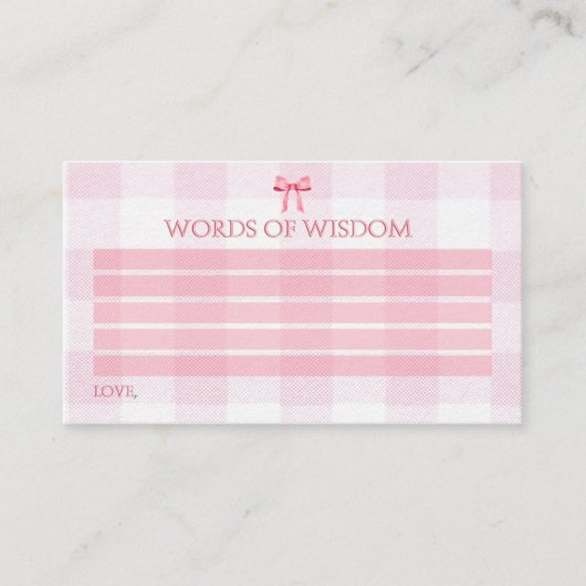 Niedliche Wasserfarbe Rosa Koquette Neuer Elternte Hinweiskarte (Vorderseite)