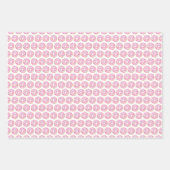 Niedliche Wasserfarbe Rosa Sprinkle Donuts Muster Geschenkpapier Set (Vorderseite 3)