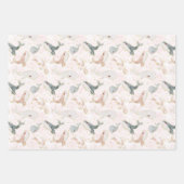 Niedliche Wasserfarbe Rosa Whale Delphin Geschenkpapier Set (Vorderseite 2)