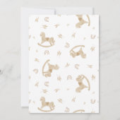 Niedliche Wasserfarbe RostIc Einfache Babydusche Einladung (Rückseite)