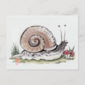 Niedliche Wasserfarbe Schnecke Art Tier Postkarte (Vorderseite)