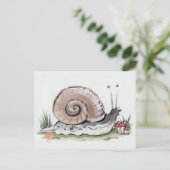 Niedliche Wasserfarbe Schnecke Art Tier Postkarte (Stehend Vorderseite)