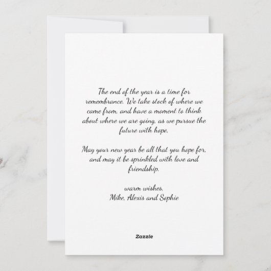 Niedliche Wasserfarbe Schneemann Weihnachten (Rückseite)