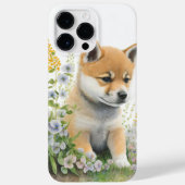 NIEDLICHE WASSERFARBE SHIBA INU PUPPY Case-Mate iPhone HÜLLE (Rückseite)