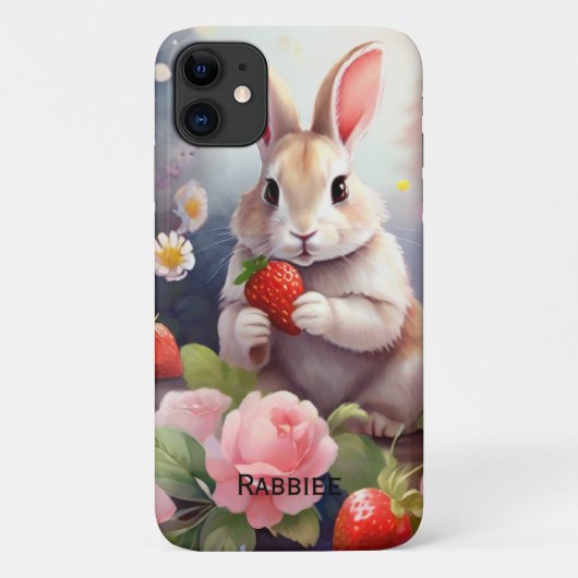 Niedliche Wasserfarbe Sonne mit Erdbeeren & Blumen Case-Mate iPhone Hülle (Rückseite)