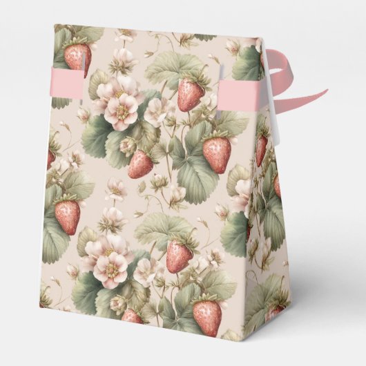 Niedliche Wasserfarbe Sonne mit Erdbeeren Geschenkschachtel (Rückseite)