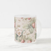 Niedliche Wasserfarbe Sonne mit Erdbeeren Mattglastasse (VorderseiteRechts)