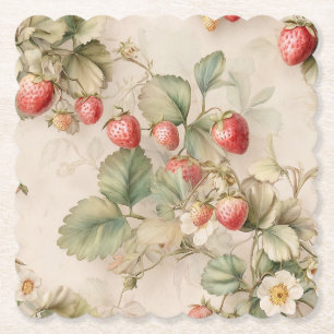 Niedliche Wasserfarbe Sonne mit Erdbeeren Untersetzer