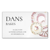 Niedliche Wasserfarbe Sprinkle Donut Magnetische Visitenkarte (Vorderseite)