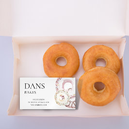 Niedliche Wasserfarbe Sprinkle Donut Magnetische Visitenkarte