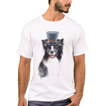 Niedliche Wasserfarbe Steampunk Border Collie