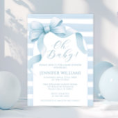 Niedliche Wasserfarbe Stripte Bow Ribbon Babydusch Einladung