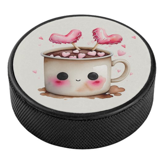 Niedliche Wasserfarbe Tasse Eishockey Puck (3/4)