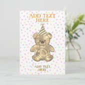 Niedliche Wasserfarbe Teddy Bär Geburtstag Einladung (Stehend Vorderseite)