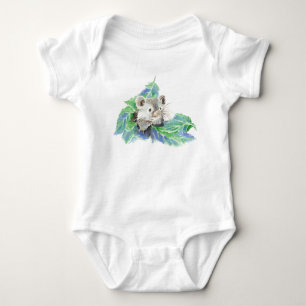 Niedliche Wasserfarbe Teddy Bären Hamster Tierart Baby Strampler
