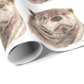 Niedliche Wasserfarbe Tier-art Art Geschenkpapier (Rolleneckpunkt)