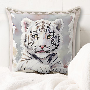Niedliche Wasserfarbe Tiger Cub Kissen