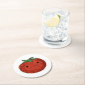 Niedliche Wasserfarbe Tomaten Runder Pappuntersetzer (Vor Ort)