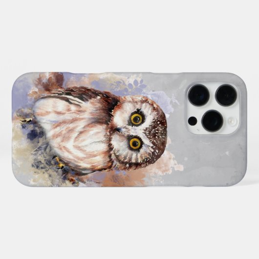 Niedliche Wasserfarbe Vogelwelt Kunst, Dichtung un iPhone Hülle (Rückseite (Horizontal))