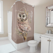 Niedliche Wasserfarbe Vogelwelt Kunst Duschvorhang (Beispiel)