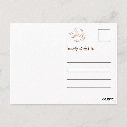 Niedliche Wasserfarbe Wald Weihnachtsbaum Postkarte (Rückseite)