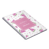 Niedliche Wasserfarbe Wassermelone Muster Rezept Notizblock (Rechte Seite)