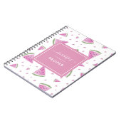 Niedliche Wasserfarbe Wassermelone Muster Rezept Notizblock (Linke Seite)