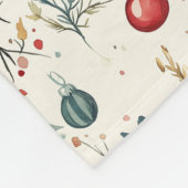 Niedliche Wasserfarbe Weihnachten Schöne Grüne Fleecedecke (Ecke)