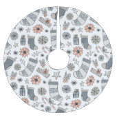 Niedliche Wasserfarbe Weihnachten Strumpf Doodles Polyester Weihnachtsbaumdecke (Vorderseite)