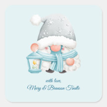 Niedliche Wasserfarbe Weihnachtsfest Winter Gnome