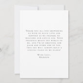 Niedliche Wasserfarbe Winterschale Babydusche Dankeskarte (Rückseite)