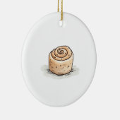 Niedliche Wasserfarbe Zimt Roll Keramik Ornament (Rechts)