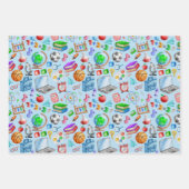 Niedliche Wasserfarbe Zurück zu Schulbedarf farben Geschenkpapier Set (Vorderseite 2)