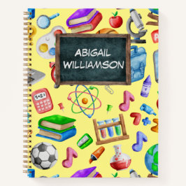 Niedliche Wasserfarbe Zurück zu Schulbedarf farben Notizblock