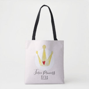 Niedliche Wasserfarben-Baby-Girl-Prinzessin & Name Tasche