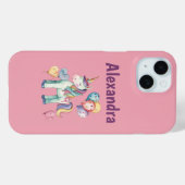 Niedliche Wasserfarben Einhorn Case-Mate iPhone Hülle (Rückseite (Horizontal))