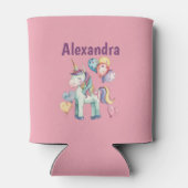 Niedliche Wasserfarben Einhorn Dosenkühler (Rückseite)