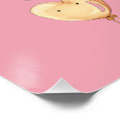 Niedliche Wasserfarben Einhorn Poster (Ecke)